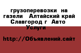 грузоперевозки  на газели - Алтайский край, Славгород г. Авто » Услуги   